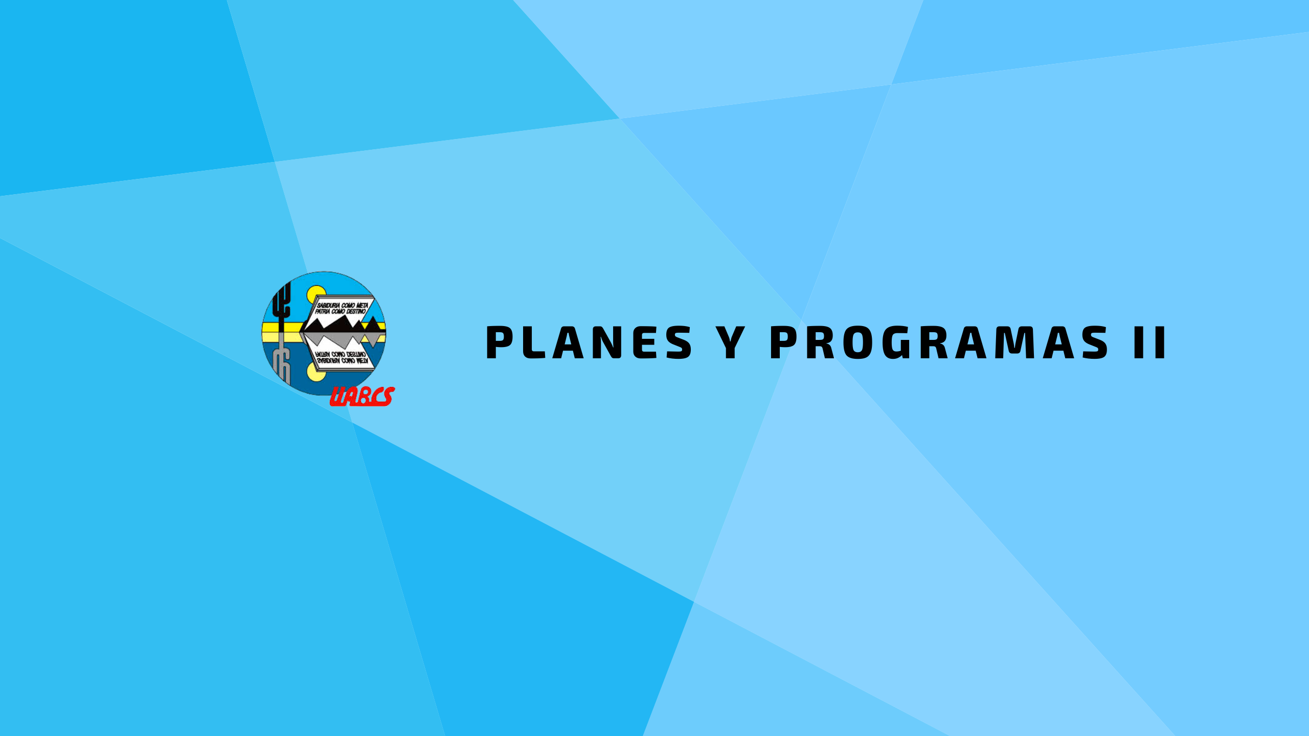 Course Image Planes y programas II